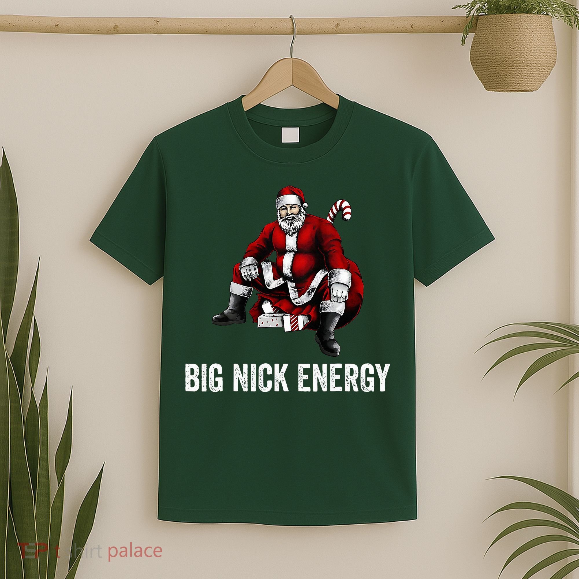 Big Nick Energy Funny Santa Christmas T-Shirt