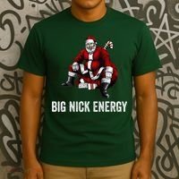Big Nick Energy Funny Santa Christmas T-Shirt thumb 3