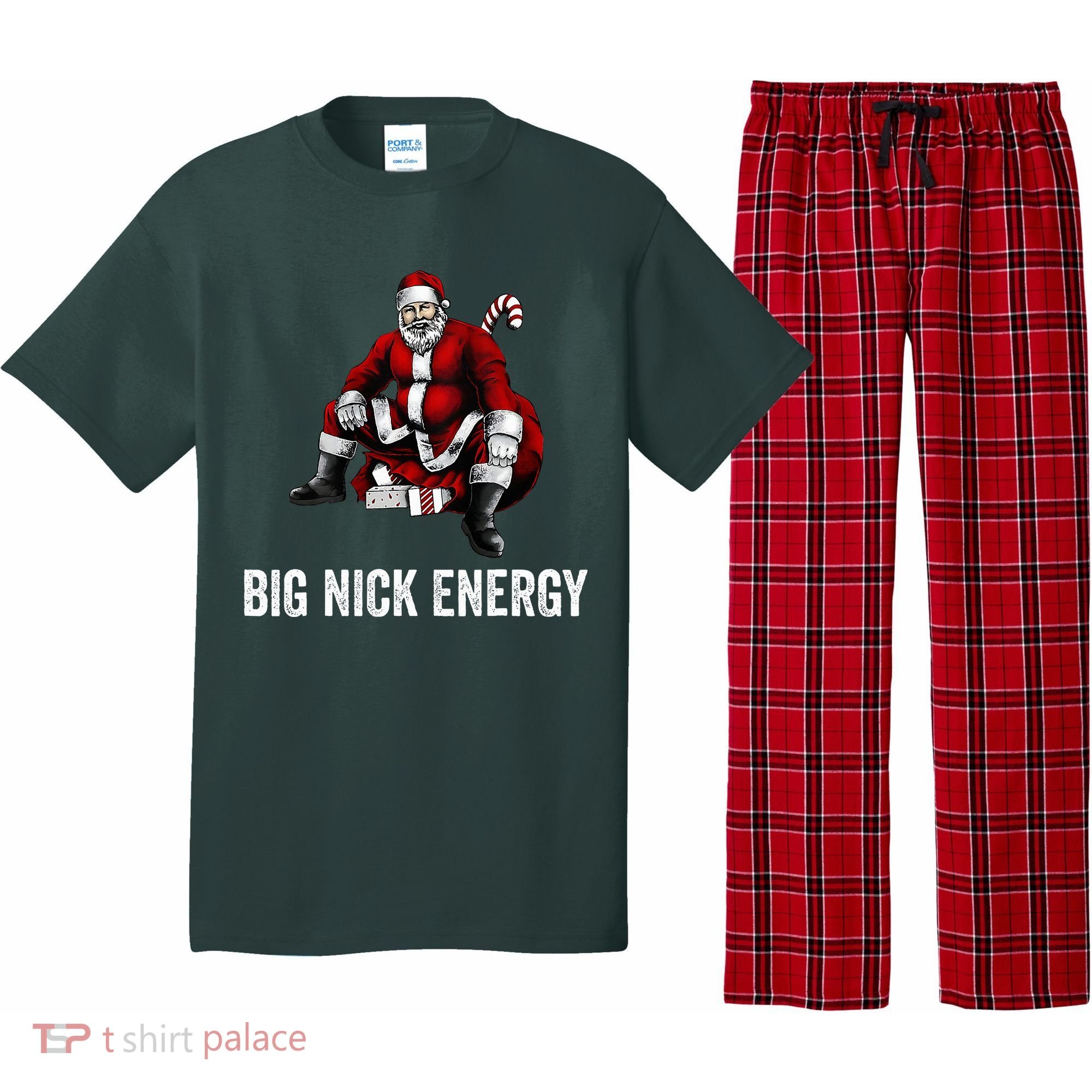 Big Nick Energy Funny Santa Christmas Pajama Set