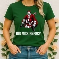 Big Nick Energy Funny Santa Christmas Women's T-Shirt thumb 2
