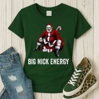 Big Nick Energy Funny Santa Christmas Women's T-Shirt thumb 3