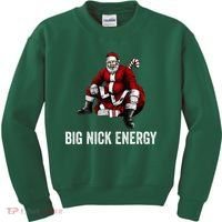 Big Nick Energy Funny Santa Christmas Kids Sweatshirt thumb 0