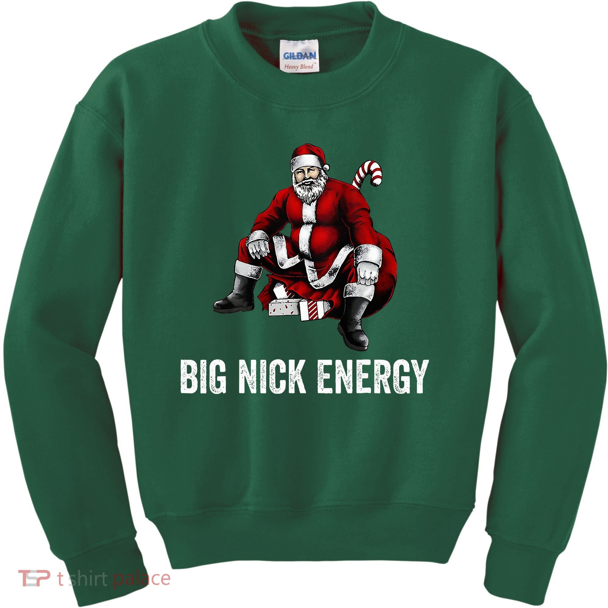Big Nick Energy Funny Santa Christmas Kids Sweatshirt