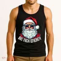 Big Nick Energy Funny Santa Christmas (1) Tank Top thumb 3