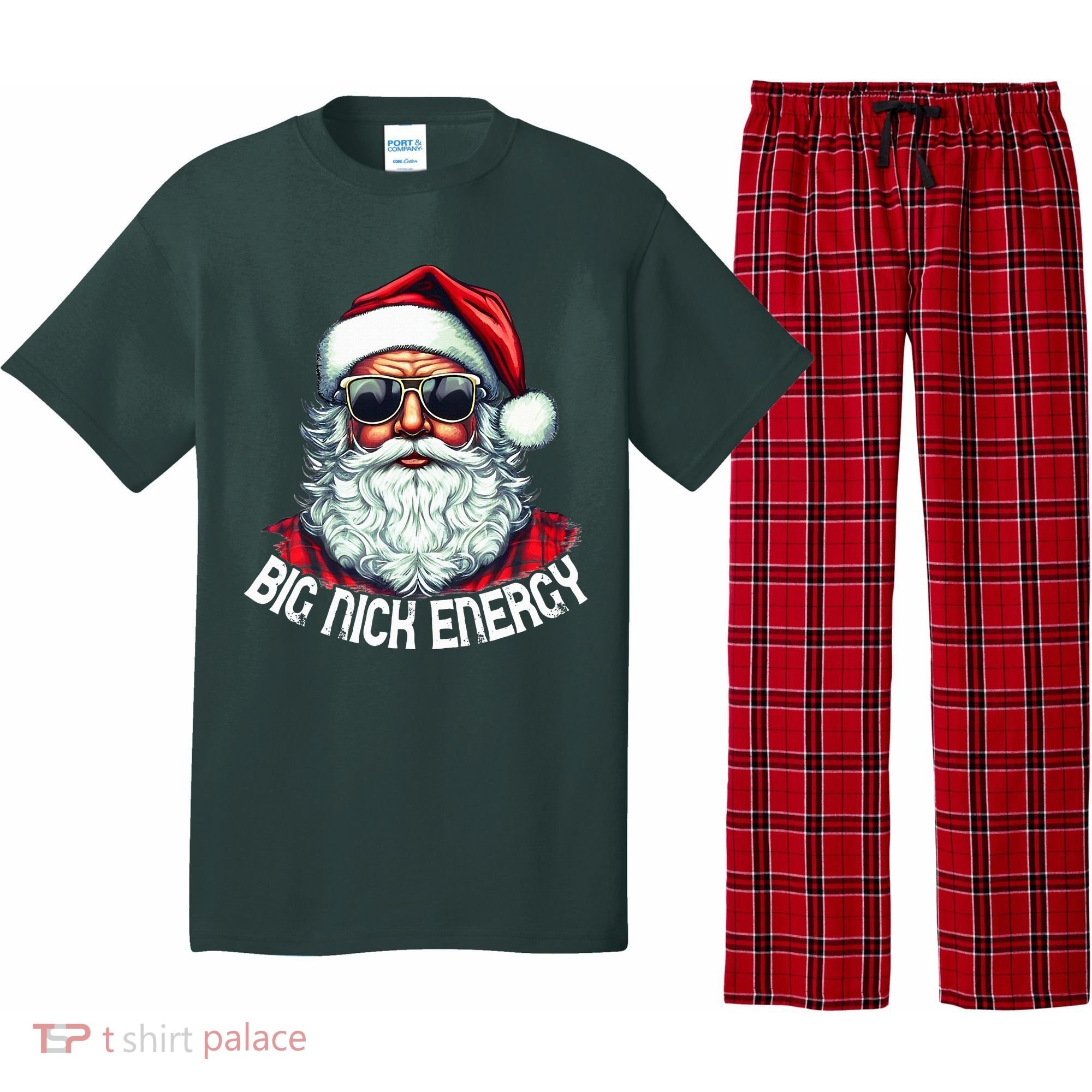 Big Nick Energy Funny Santa Christmas (1) Pajama Set