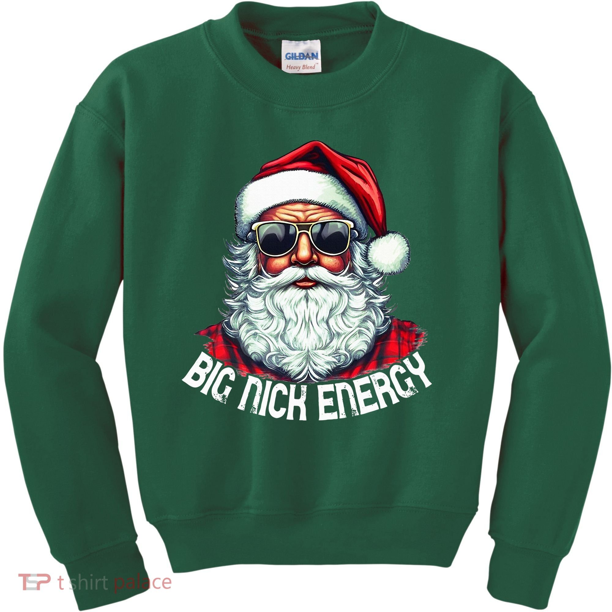 Big Nick Energy Funny Santa Christmas (1) Kids Sweatshirt