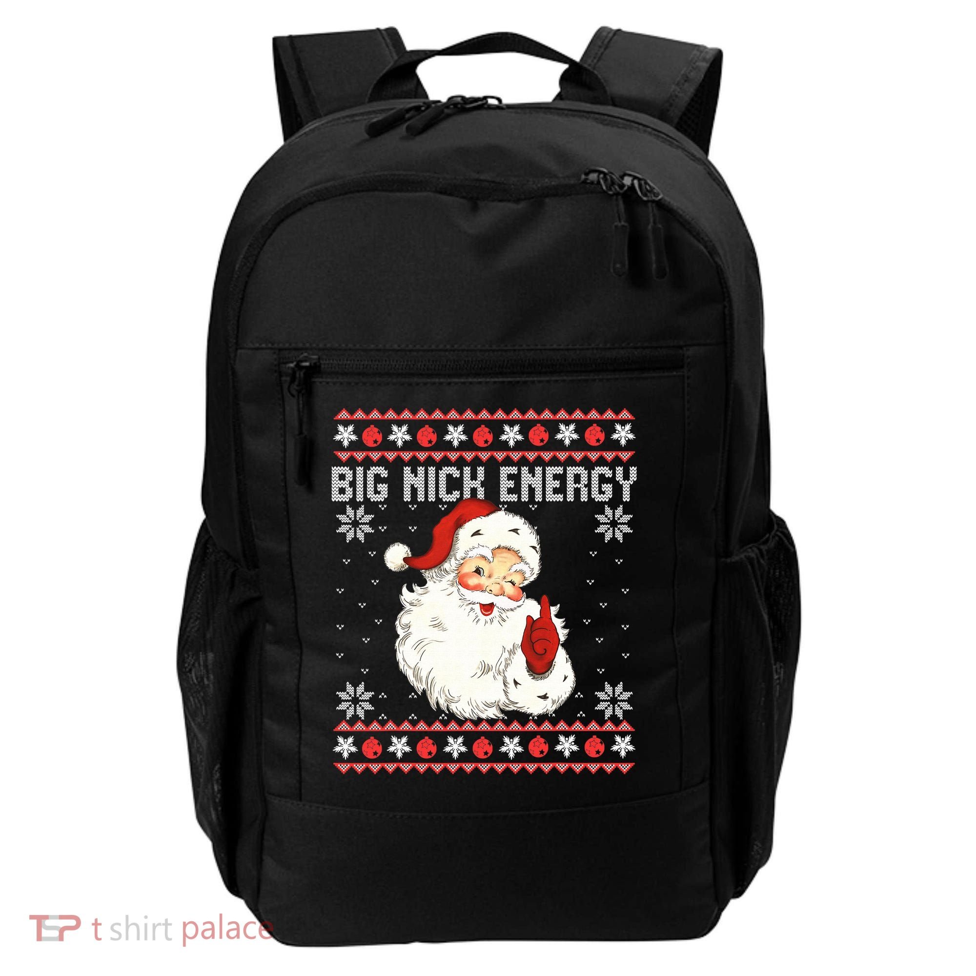 Big Nick Energy Santa Ugly Christmas Sweater  Backpack
