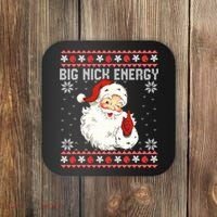 Big Nick Energy Santa Ugly Christmas Sweater  Coaster thumb 0