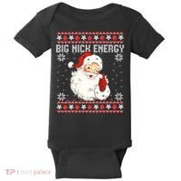 Big Nick Energy Santa Ugly Christmas Sweater  Baby Bodysuit thumb 0