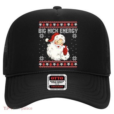Big Nick Energy Santa Ugly Christmas Sweater  Hat