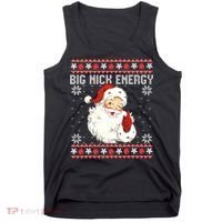 Big Nick Energy Santa Ugly Christmas Sweater  Tank Top thumb 0