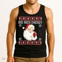 Big Nick Energy Santa Ugly Christmas Sweater  Tank Top thumb 3