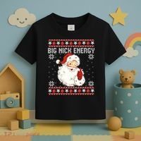 Big Nick Energy Santa Ugly Christmas Sweater  Toddler T-Shirt thumb 3