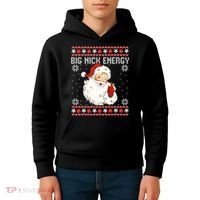 Big Nick Energy Santa Ugly Christmas Sweater  Kids Hoodie thumb 4