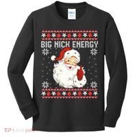 Big Nick Energy Santa Ugly Christmas Sweater  Kids Long Sleeve Shirt thumb 0