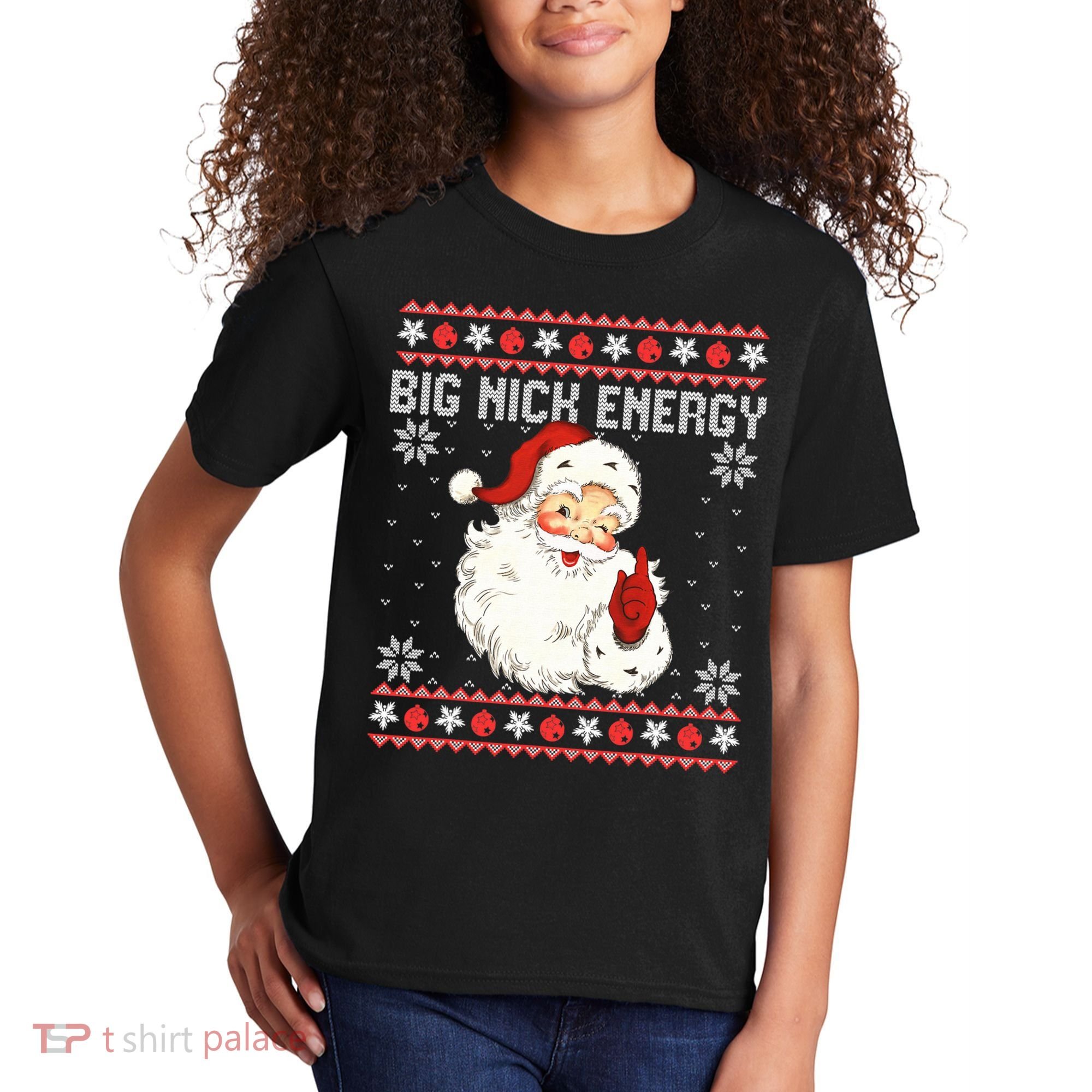 Big Nick Energy Santa Ugly Christmas Sweater  Kids T-Shirt