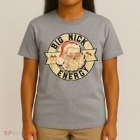 Big Nick Energy Vintage Christmas Santa T-Shirt thumb 4