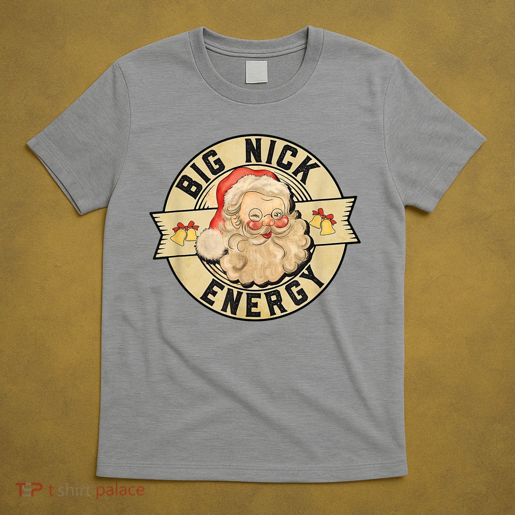 Big Nick Energy Vintage Christmas Santa T-Shirt