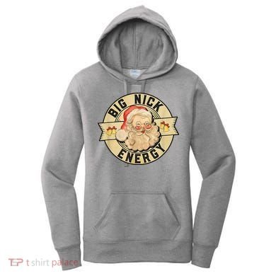 Big Nick Energy Vintage Christmas Santa Women's Hoodie