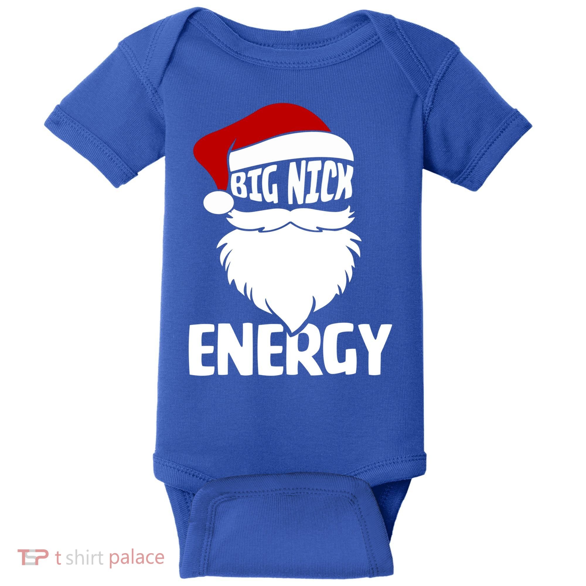 Big Nick Energy Funny Xmas Christmas Ugly Sweater Funny Gift Baby Bodysuit