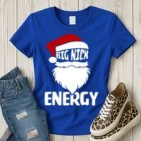 Big Nick Energy Funny Xmas Christmas Ugly Sweater Funny Gift Women's T-Shirt thumb 3