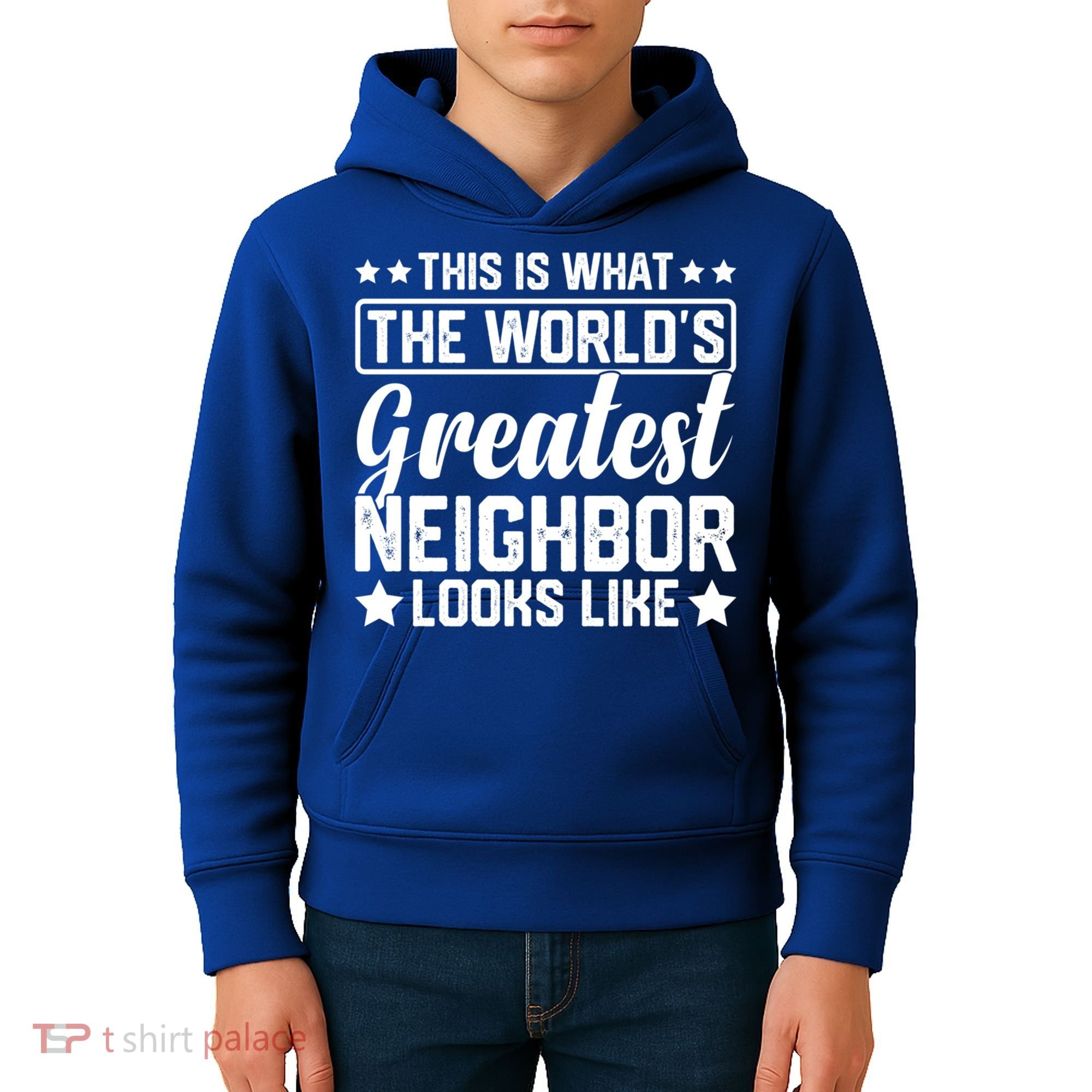 Best Neighbor Ever World's Greatest Neighbor Funny Saying Gift Kids Hoodie