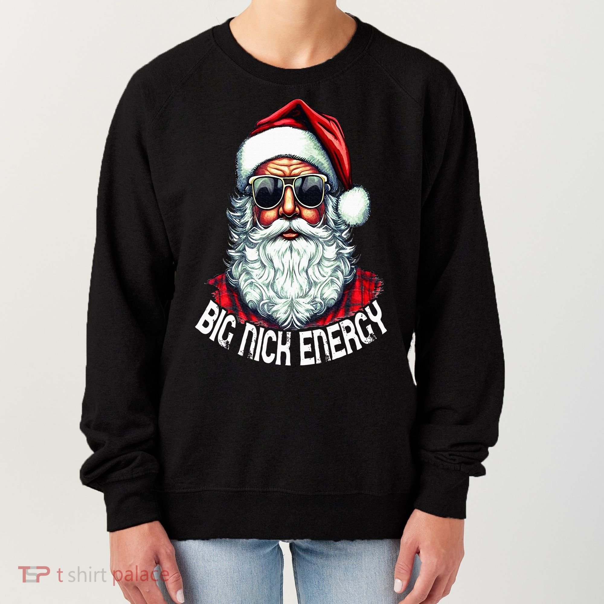 Big Nick Energy Funny Santa Christmas Women's Sweatshirt