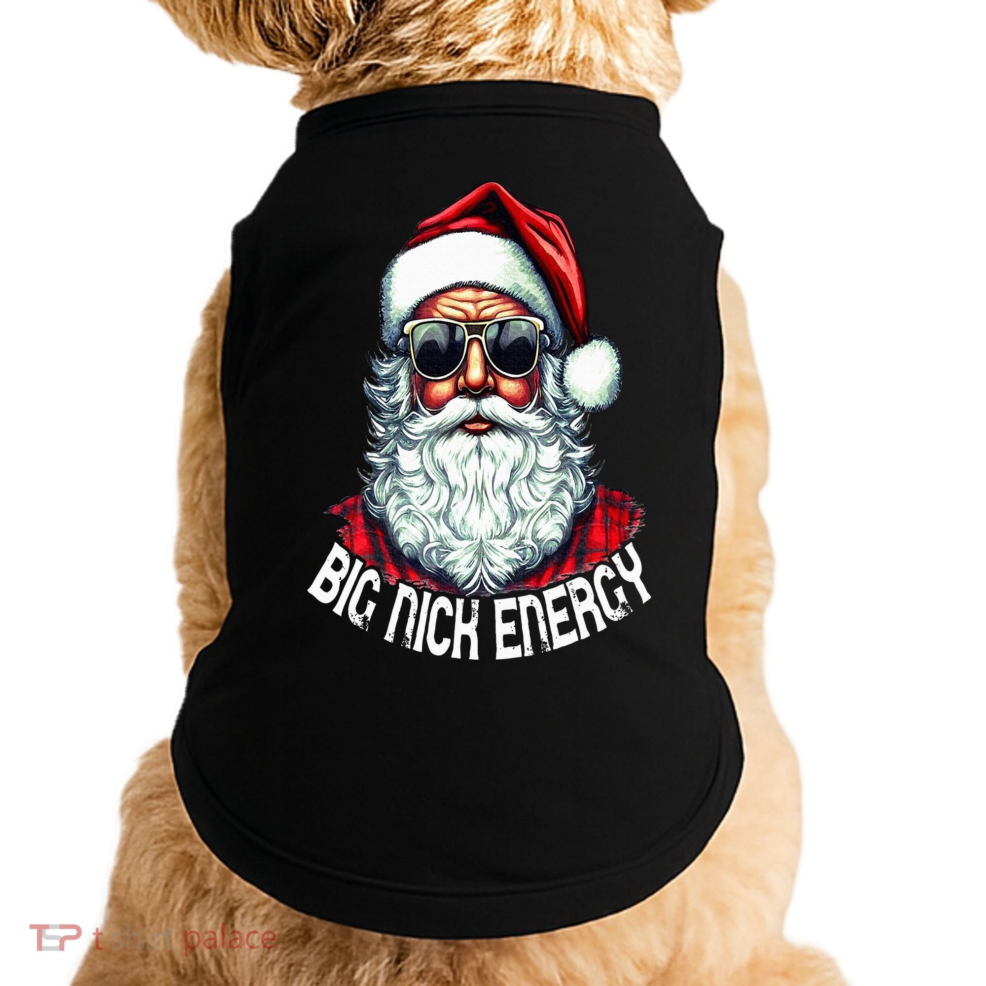 Big Nick Energy Funny Santa Christmas Doggie Tank