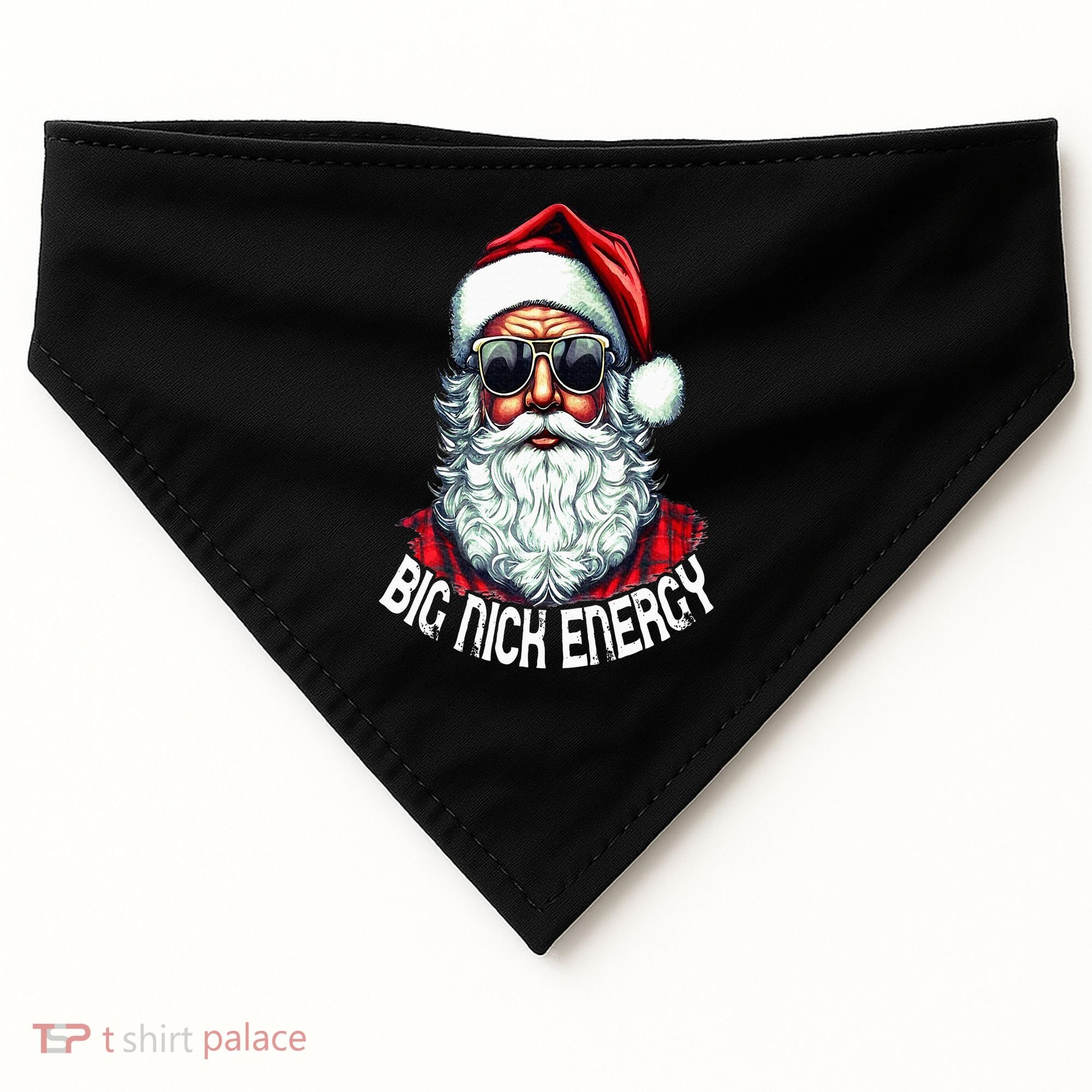 Big Nick Energy Funny Santa Christmas USA-Made Doggie Bandana