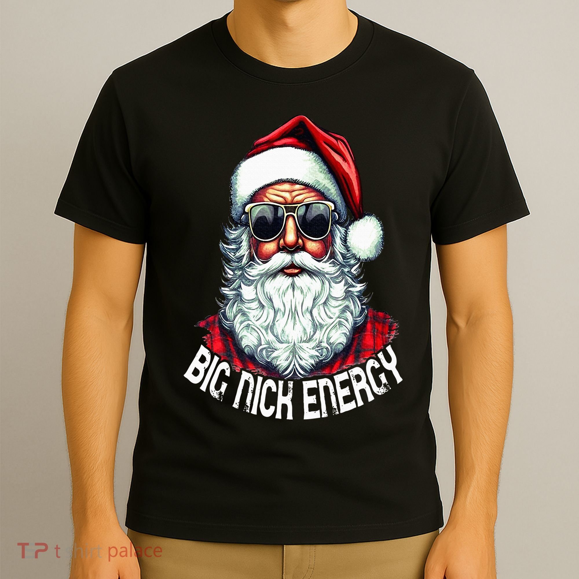 Big Nick Energy Funny Santa Christmas T-Shirt