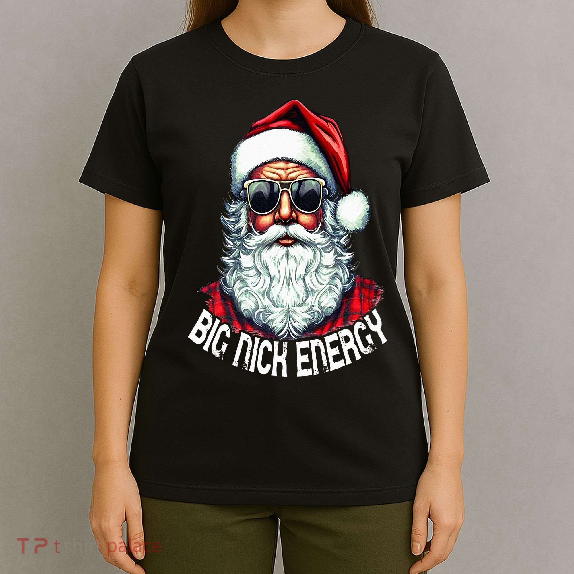 Big Nick Energy Funny Santa Christmas T-Shirt