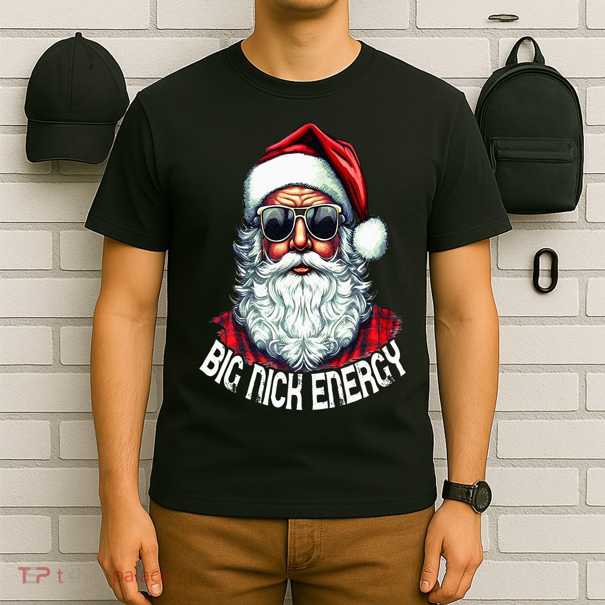 Big Nick Energy Funny Santa Christmas T-Shirt