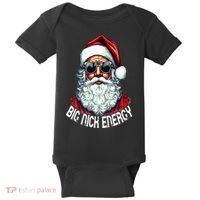 Big Nick Energy Funny Santa Christmas Baby Bodysuit thumb 0