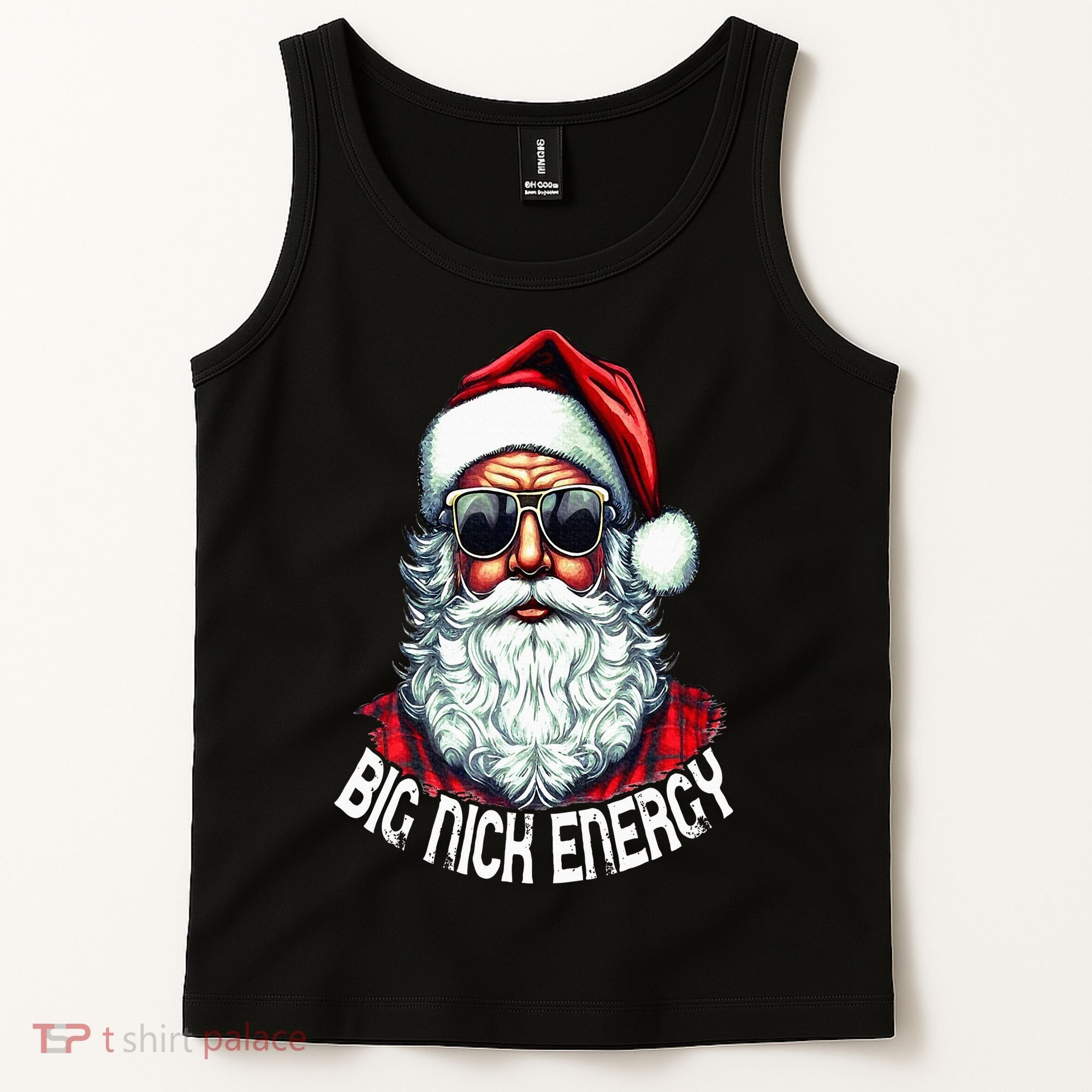 Big Nick Energy Funny Santa Christmas Tank Top