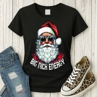 Big Nick Energy Funny Santa Christmas Women's T-Shirt thumb 3
