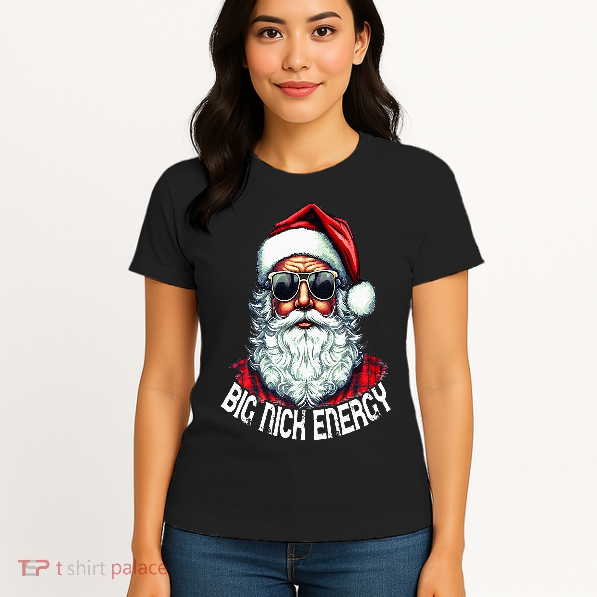 Big Nick Energy Funny Santa Christmas Women's T-Shirt