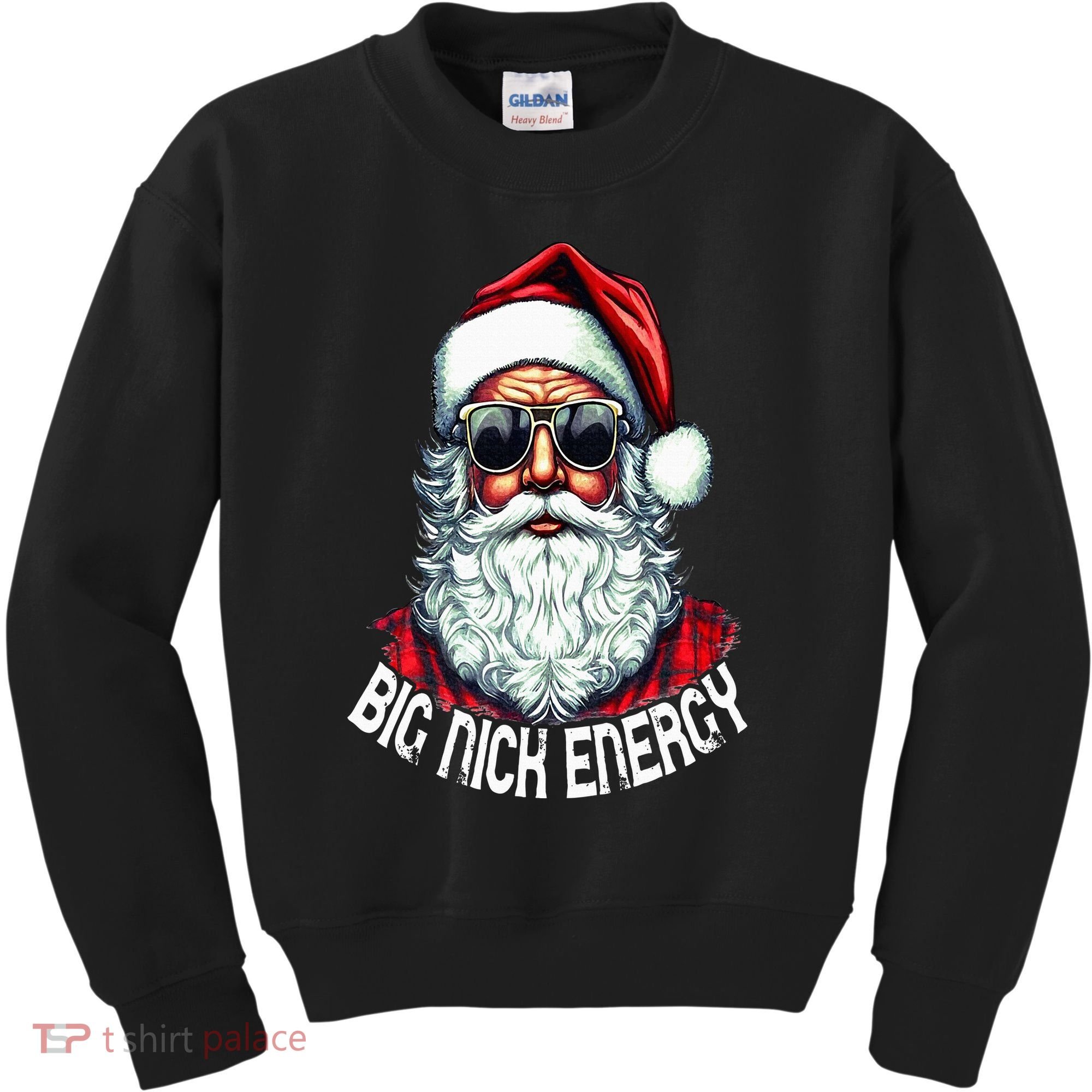 Big Nick Energy Funny Santa Christmas Kids Sweatshirt
