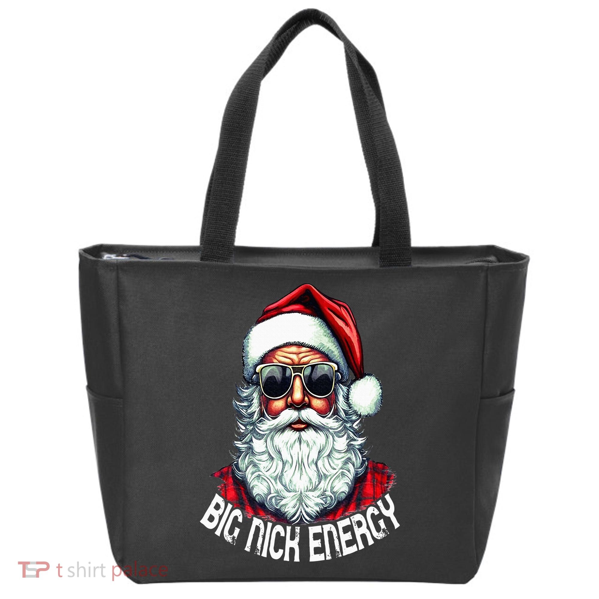 Big Nick Energy Funny Santa Christmas Tote Bag
