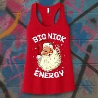 Big Nick Energy Santa Claus Funny Xmas Christmas Family Women's Tank Top thumb 3