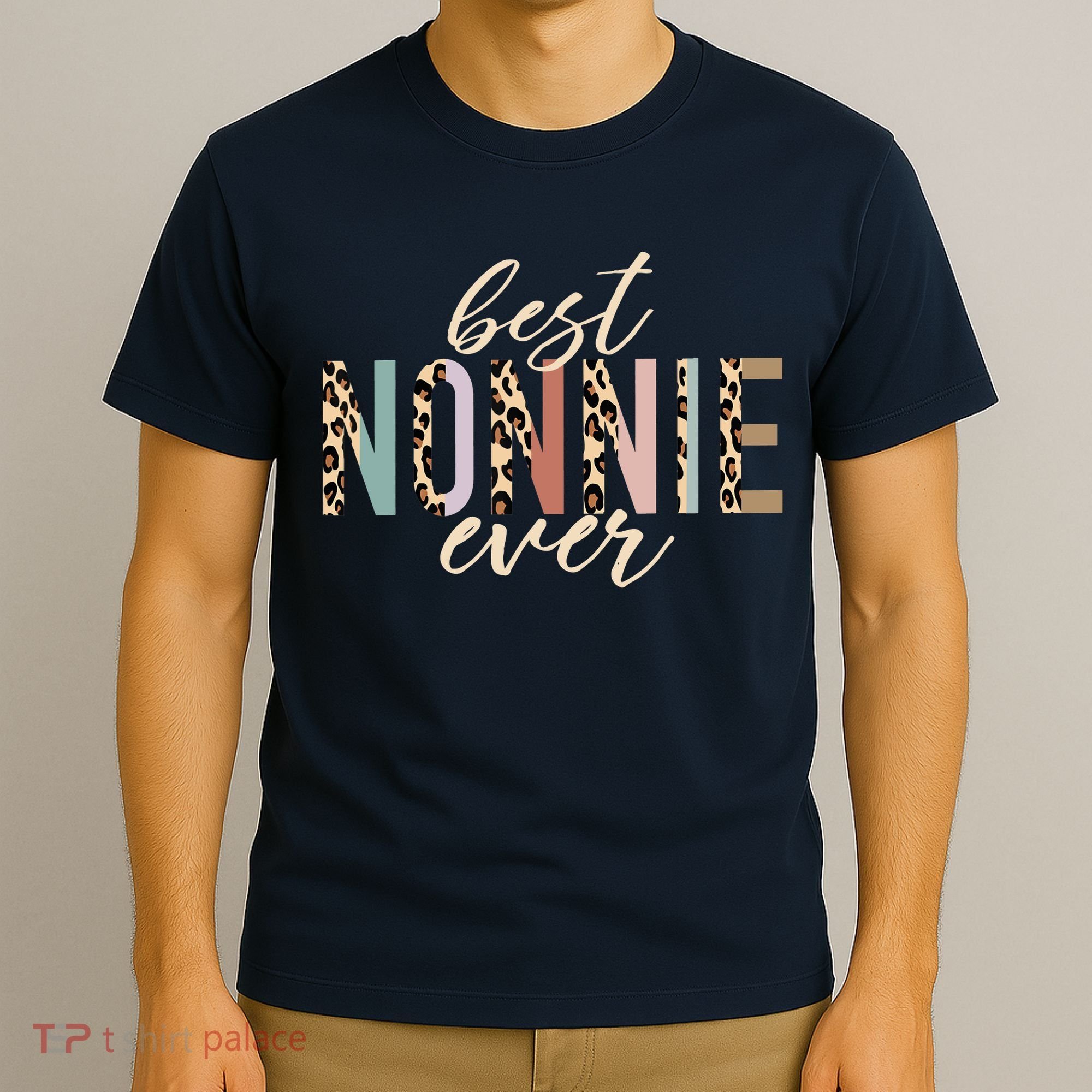 Best Nonnie Ever Gifts Leopard Print Mothers Day T-Shirt