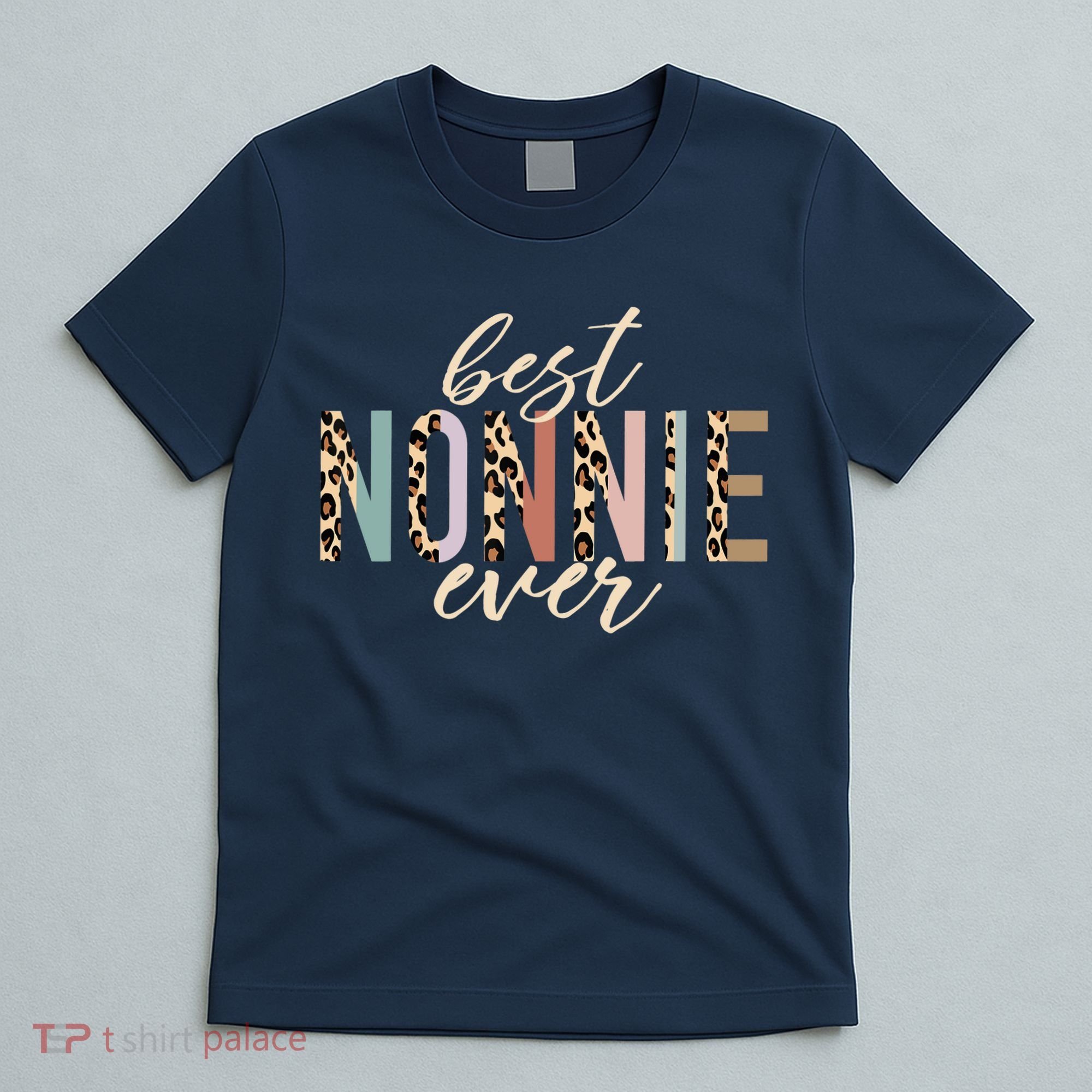Best Nonnie Ever Gifts Leopard Print Mothers Day T-Shirt