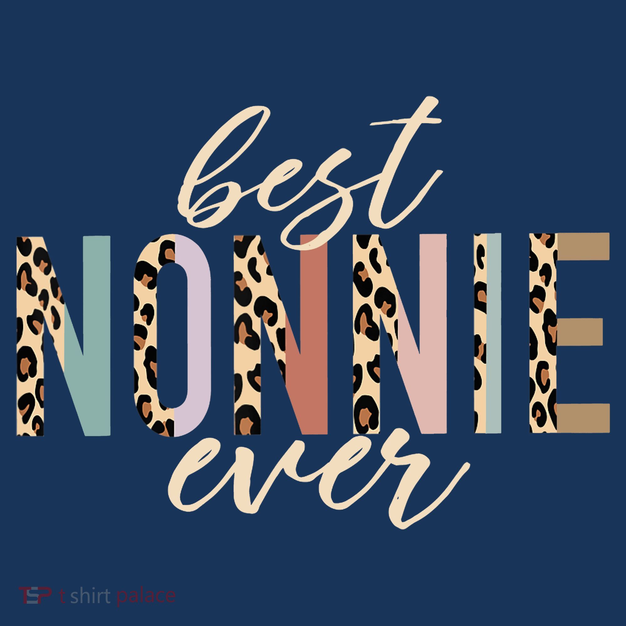 Best Nonnie Ever Gifts Leopard Print Mothers Day Polo