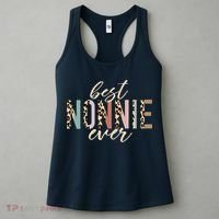 Best Nonnie Ever Gifts Leopard Print Mothers Day Women's Tank Top thumb 3