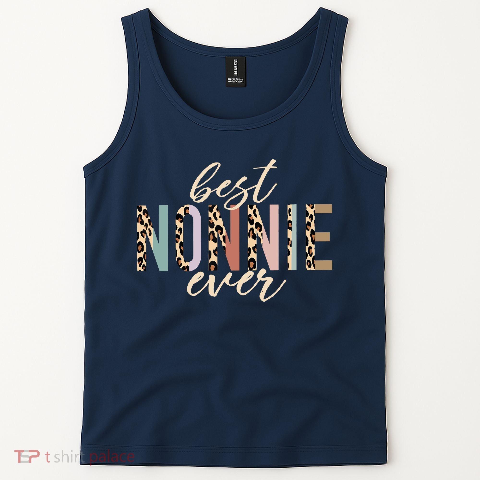 Best Nonnie Ever Gifts Leopard Print Mothers Day Tank Top