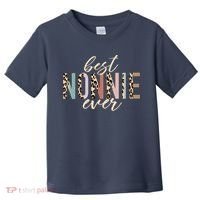 Best Nonnie Ever Gifts Leopard Print Mothers Day Toddler T-Shirt thumb 0