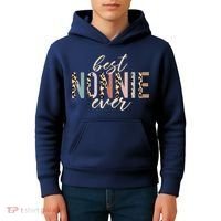 Best Nonnie Ever Gifts Leopard Print Mothers Day Kids Hoodie thumb 4