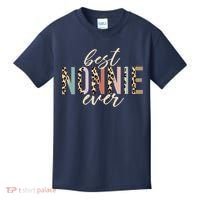 Best Nonnie Ever Gifts Leopard Print Mothers Day Kids T-Shirt thumb 0