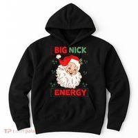 Big Nick Energy Retro Santa Claus Funny Xmas Christmas Hoodie thumb 0