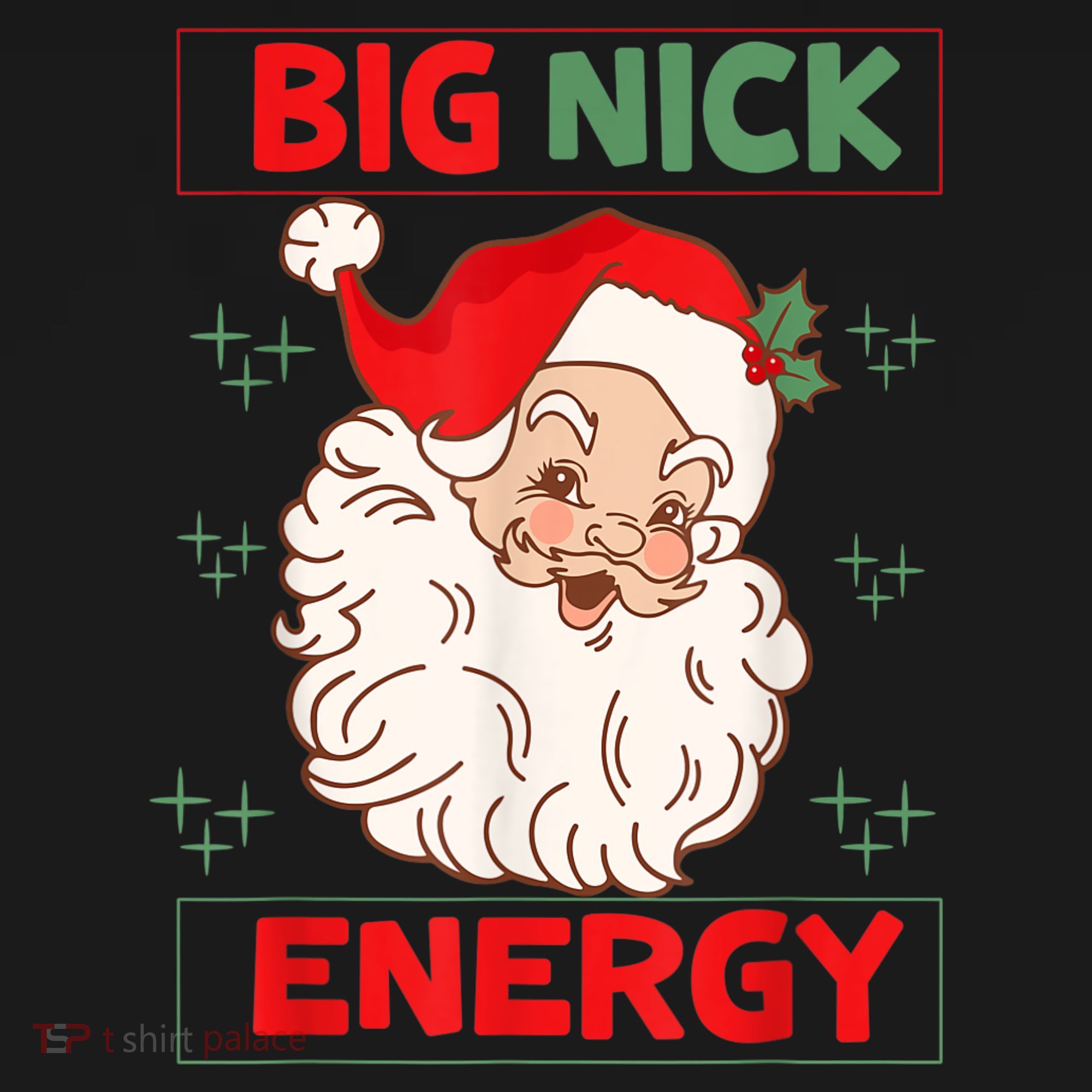 Big Nick Energy Retro Santa Claus Funny Xmas Christmas Hoodie