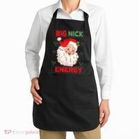 Big Nick Energy Retro Santa Claus Funny Xmas Christmas Apron thumb 2